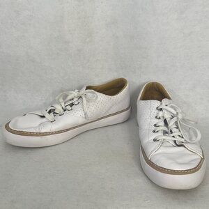 Sperry White Leather Boat Shoes